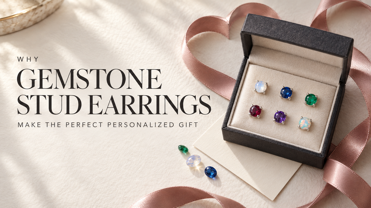 Gemstone Stud Earrings