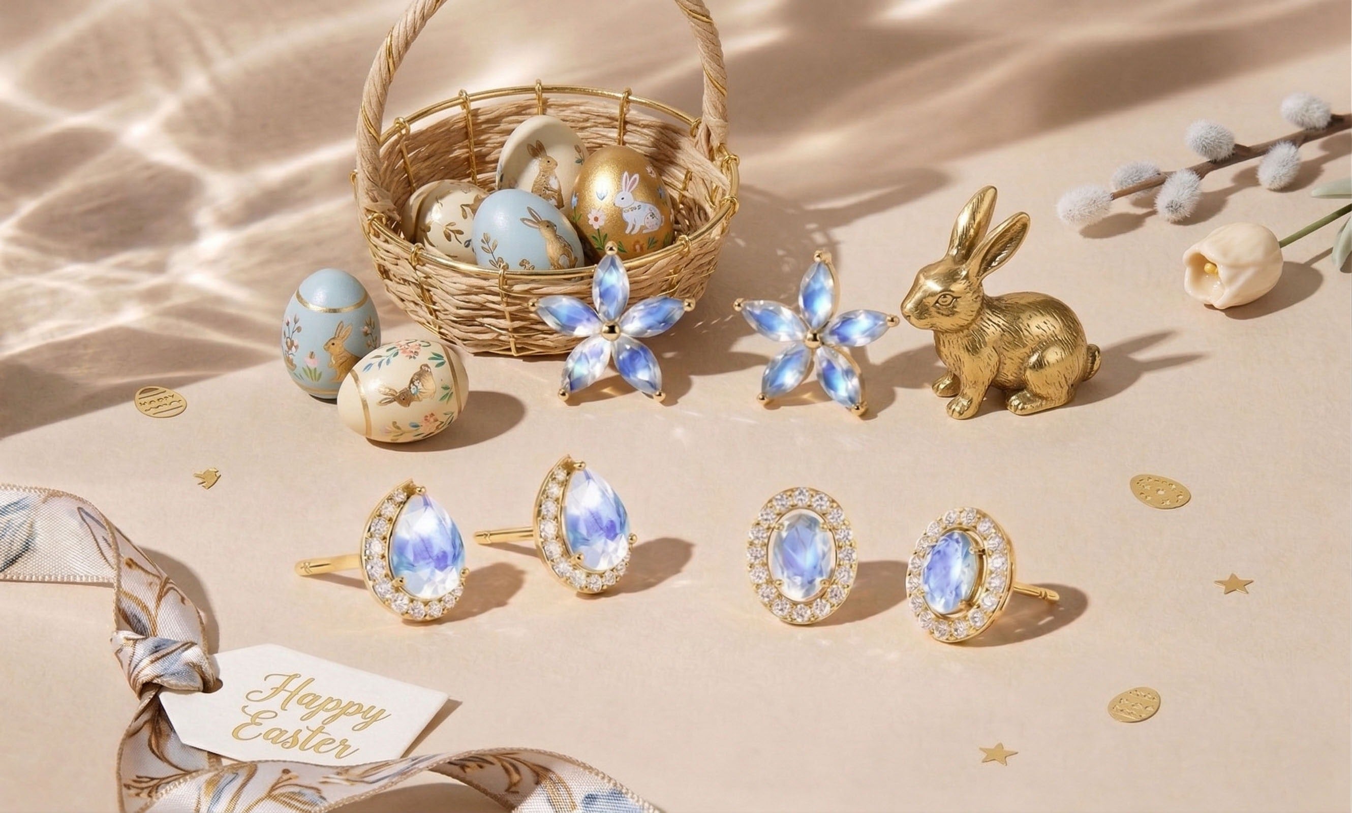 Gift Beautiful Moonstone Earrings This Easter Day