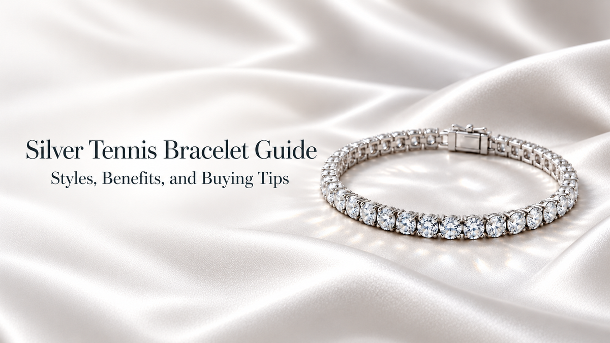 silver tennis bracelet