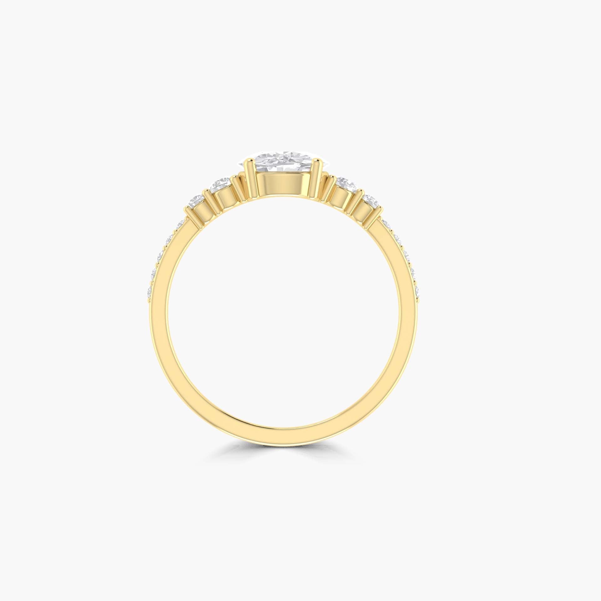 6 MM Vintage Round Cubic Zirconia Gold Vermeil or silver ring - Goodstone Jewels