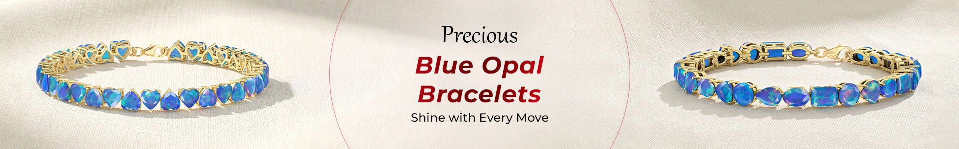 Sterling Silver Blue Opal Bracelet for Women