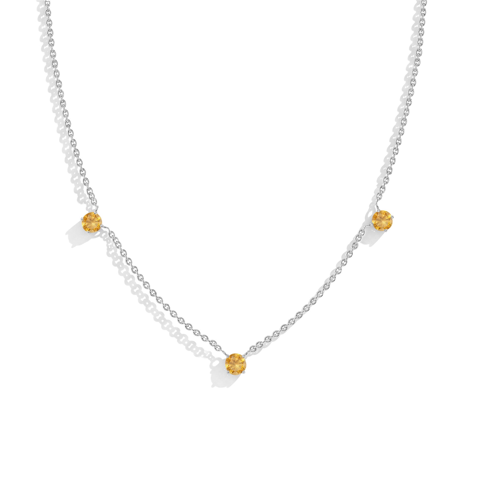 Delicate Citrine chain necklace with premium gemstone craftsmanship.