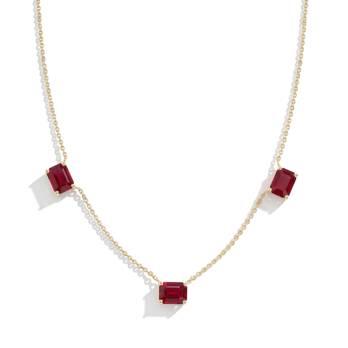 AAA Ruby necklace gift for her featuring timeless red gemstone elegance