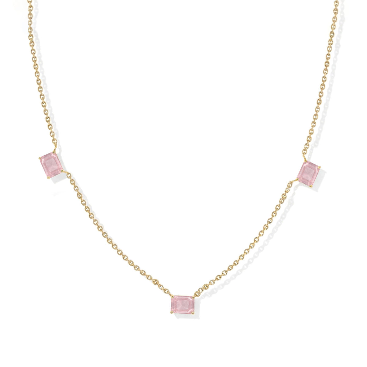 Love stone Rose Quartz necklace design
