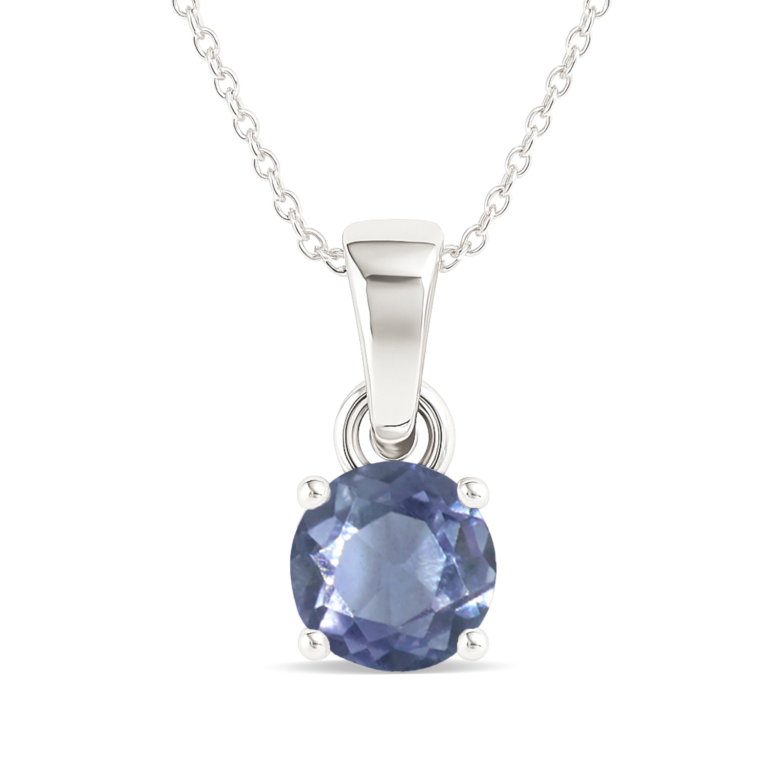 Alexandrite Teardrop Pendant Necklace in 925 Sterling Silver 7mm 1.5ct
