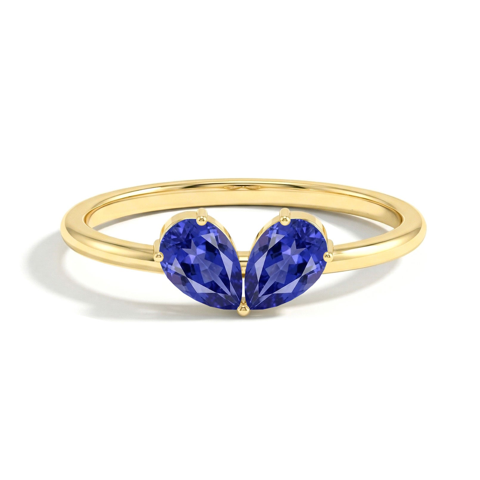 Tanzanite Bridal Ring, Pear Gemstone Jewelry, Handmade Ring, Sterling Silver Jewelry, Elegant Women's Ring, Fine Jewelry, Gift for Her