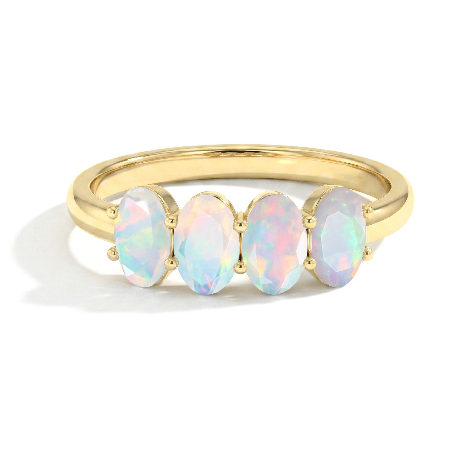 White Opal Ring, Genuine White Opal, Solitaire Ring, Sterling Silver Jewelry, Yellow Gold Filled Jewelry, Handmade Jewelry, Elegant Ring, Dainty Ring, Opal Jewelry, Women's Jewelry, Fine Ring