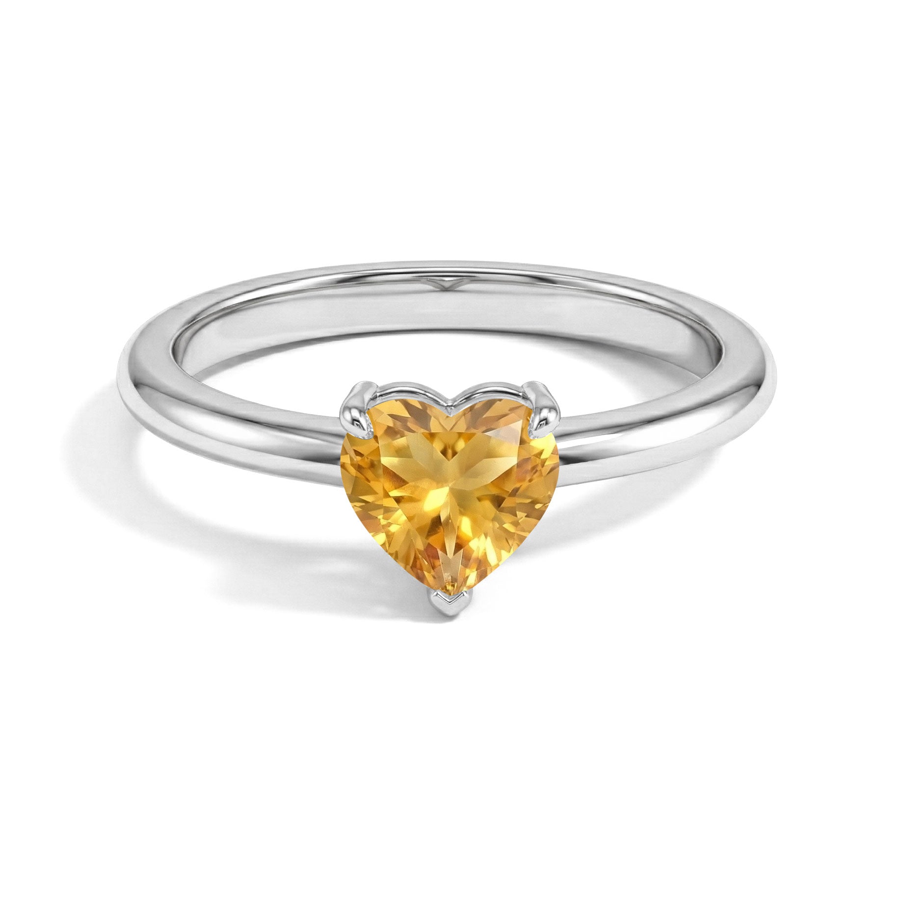 natural citrine heart ring, heart cut citrine gemstone, november birthstone jewelry, solitaire gemstone ring, 925 sterling silver ring, yellow gold filled option, handmade jewelry, dainty heart ring, fine gemstone jewelry, women's ring, minimalist ring, gift for her, elegant ring, everyday jewelry, faceted citrine gemstone