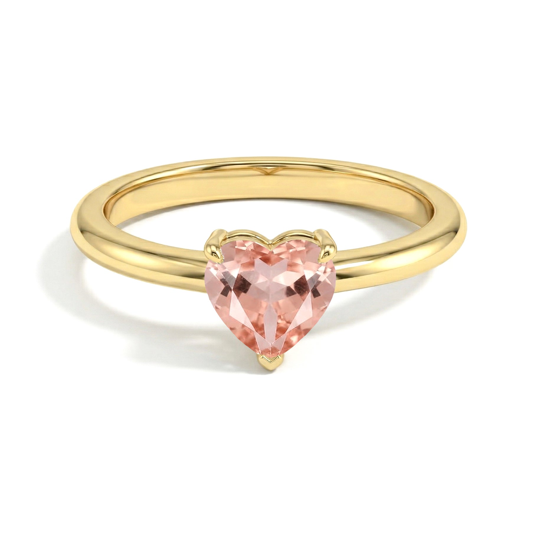 minimal heart morganite ring, elegant gemstone accessory, handcrafted women's jewelry, polished artisan ring, sophisticated design, premium craftsmanship, fashion jewelry collection, timeless gemstone jewelry, luxury accessory, anniversary gift idea, promise jewelry, refined elegance, everyday style, feminine jewelry, fine ring