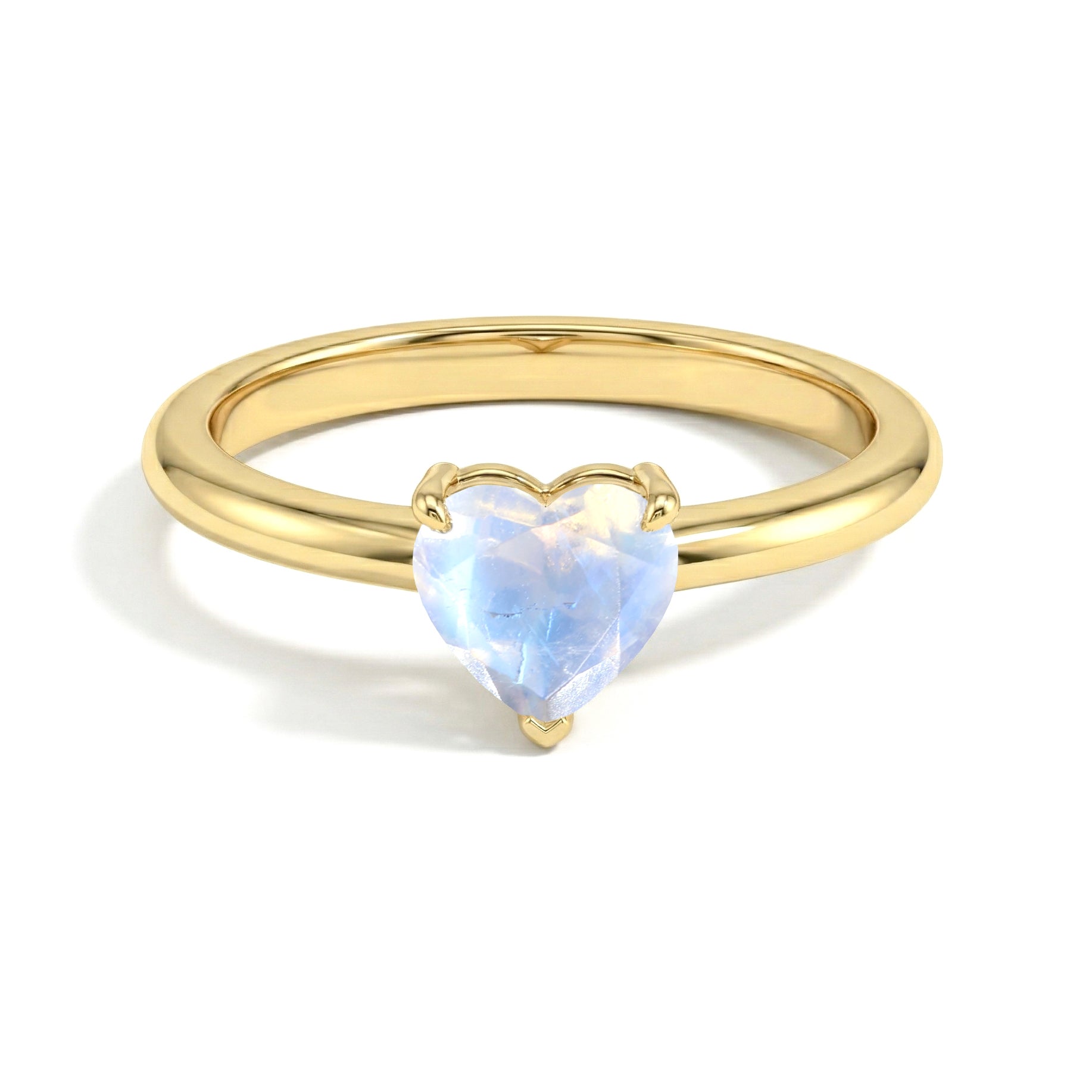 moonstone gemstone jewelry, heart solitaire elegance, handcrafted artisan ring, women's fine accessory, refined gemstone craftsmanship, promise jewelry gift, classic ring style, sophisticated jewelry, anniversary keepsake, birthday present, timeless elegance, natural gemstone ring, premium accessory, romantic jewelry, gemstone fashion