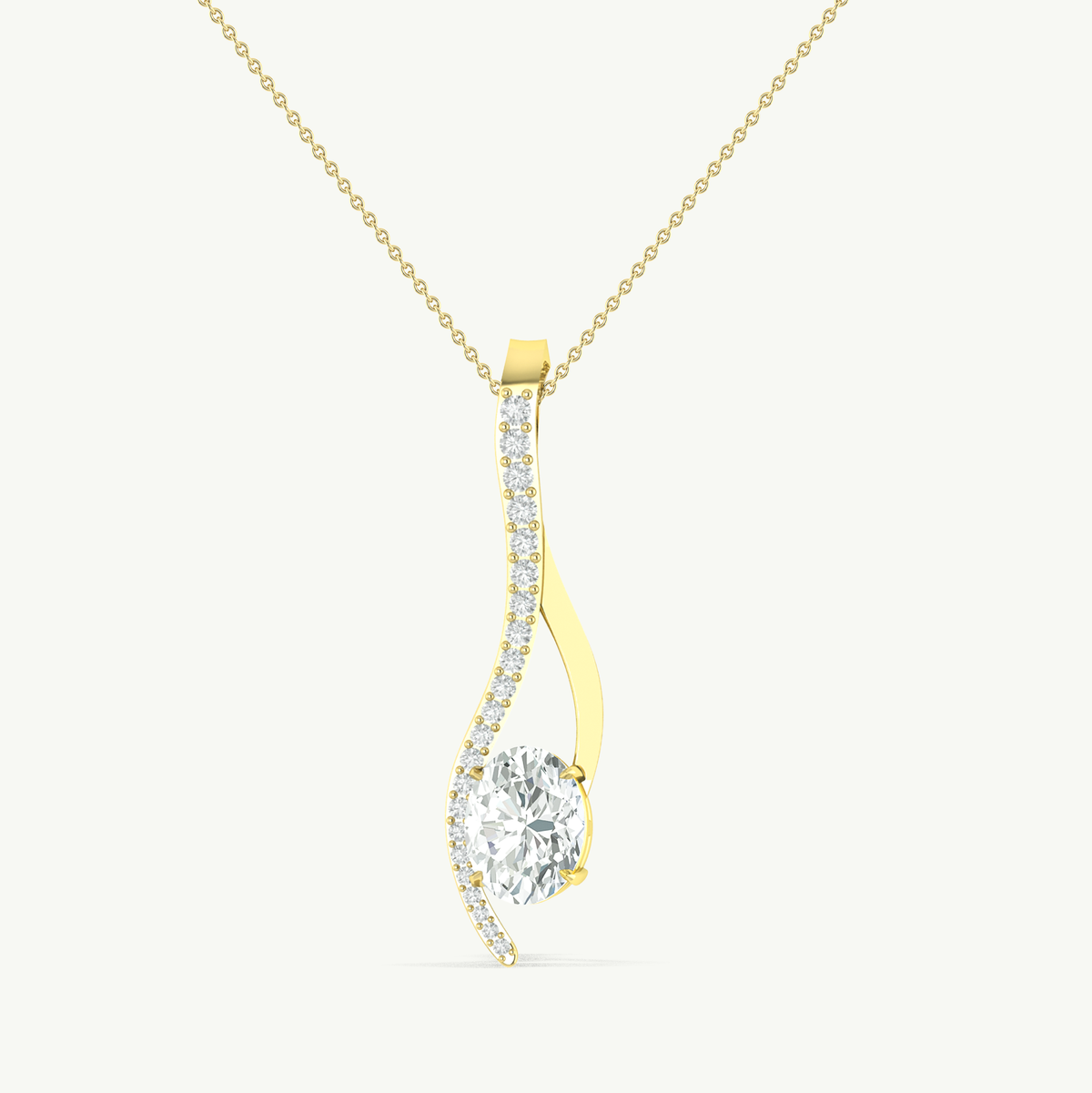 Elegant sterling silver swirl pendant design