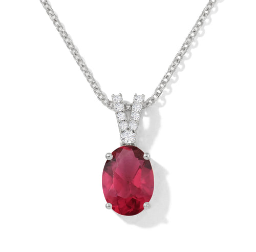 Pink Tourmaline Solitaire Pendant Necklace in 925 Sterling Silver 1.2ct