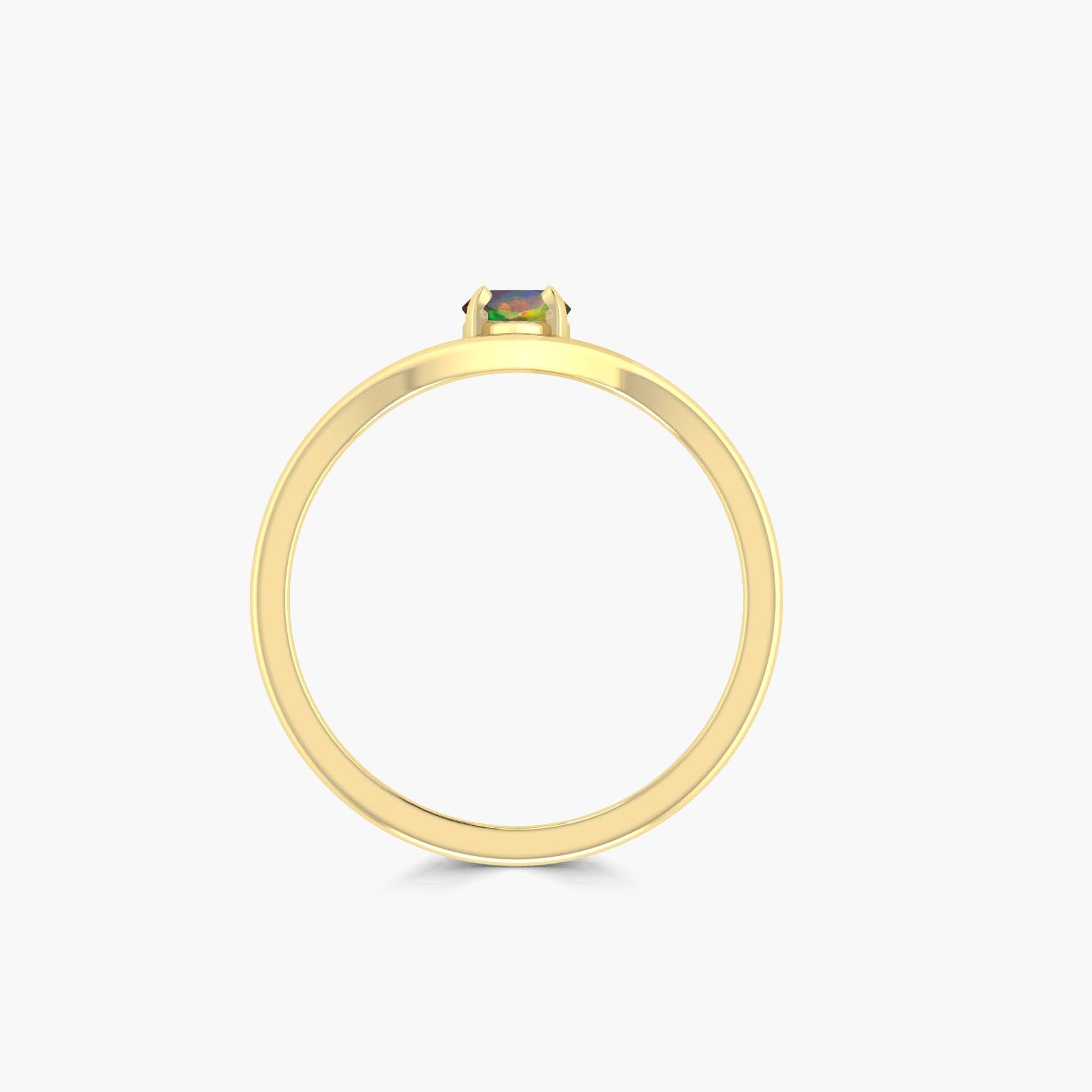 Unique fire Marquise Black Shape opal wedding ring