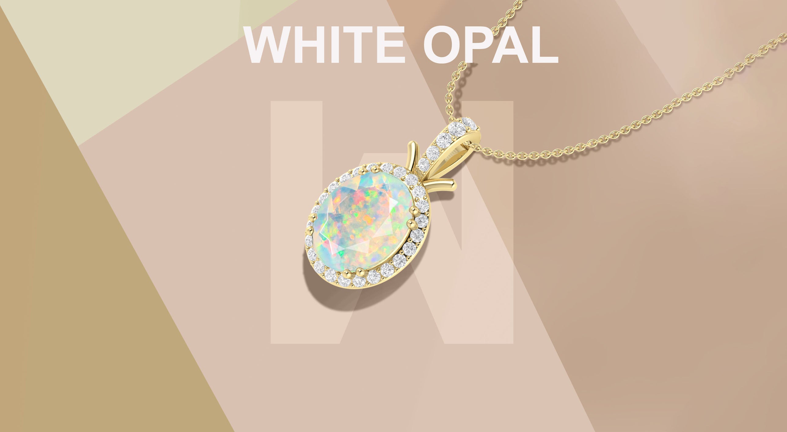 White Opal Pendant with Silver 925