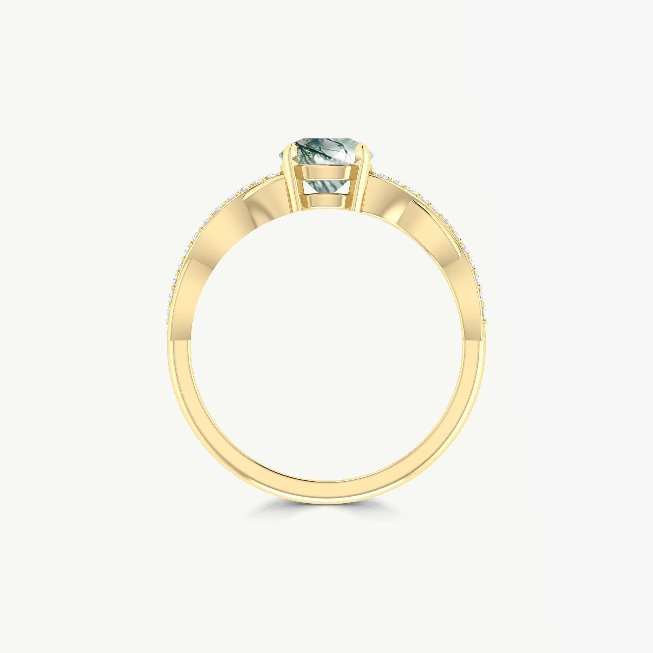 moss agate ring gold filled