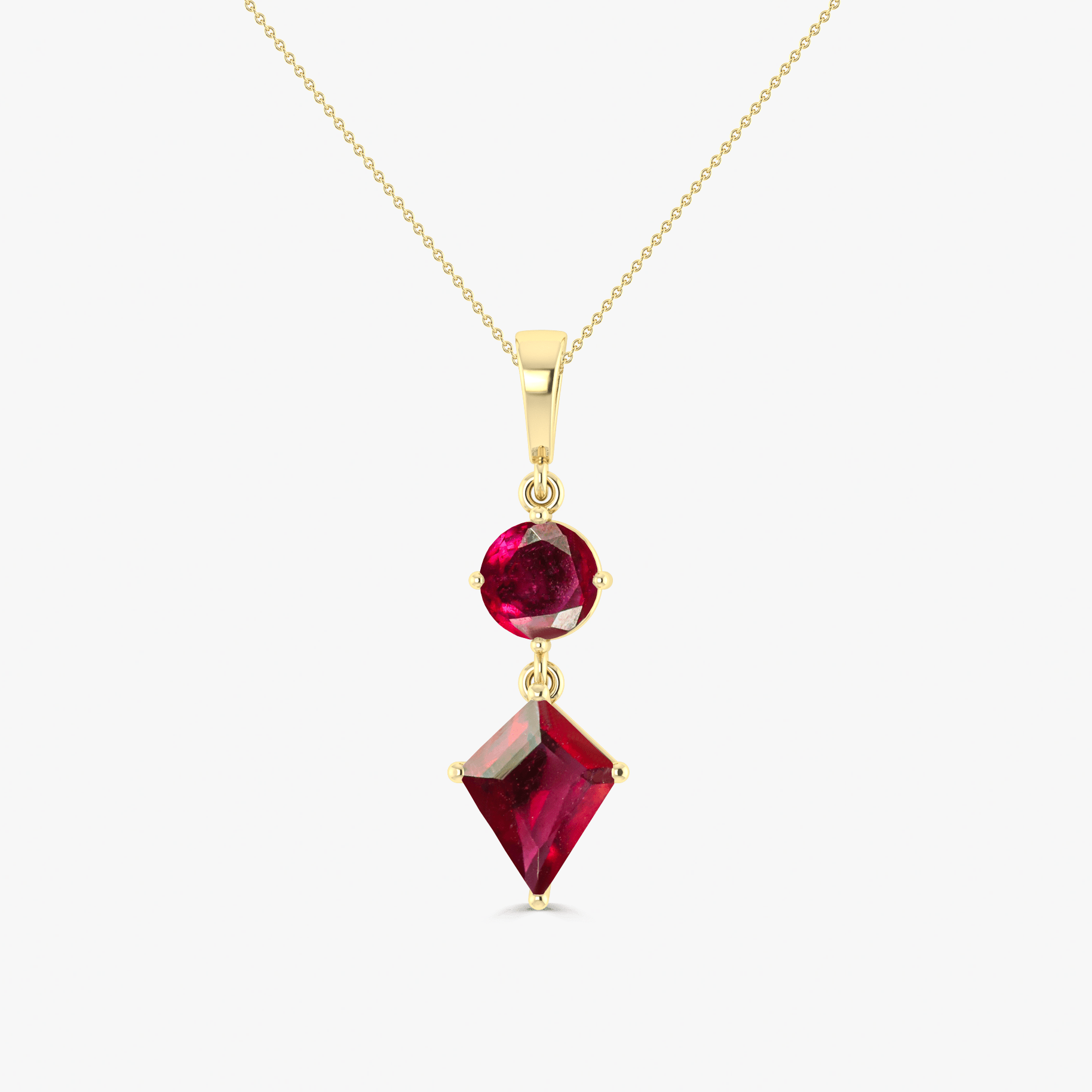Authentic Natural Red Rose Beautiful kite ruby pendant Necklace - Goodstone Jewels