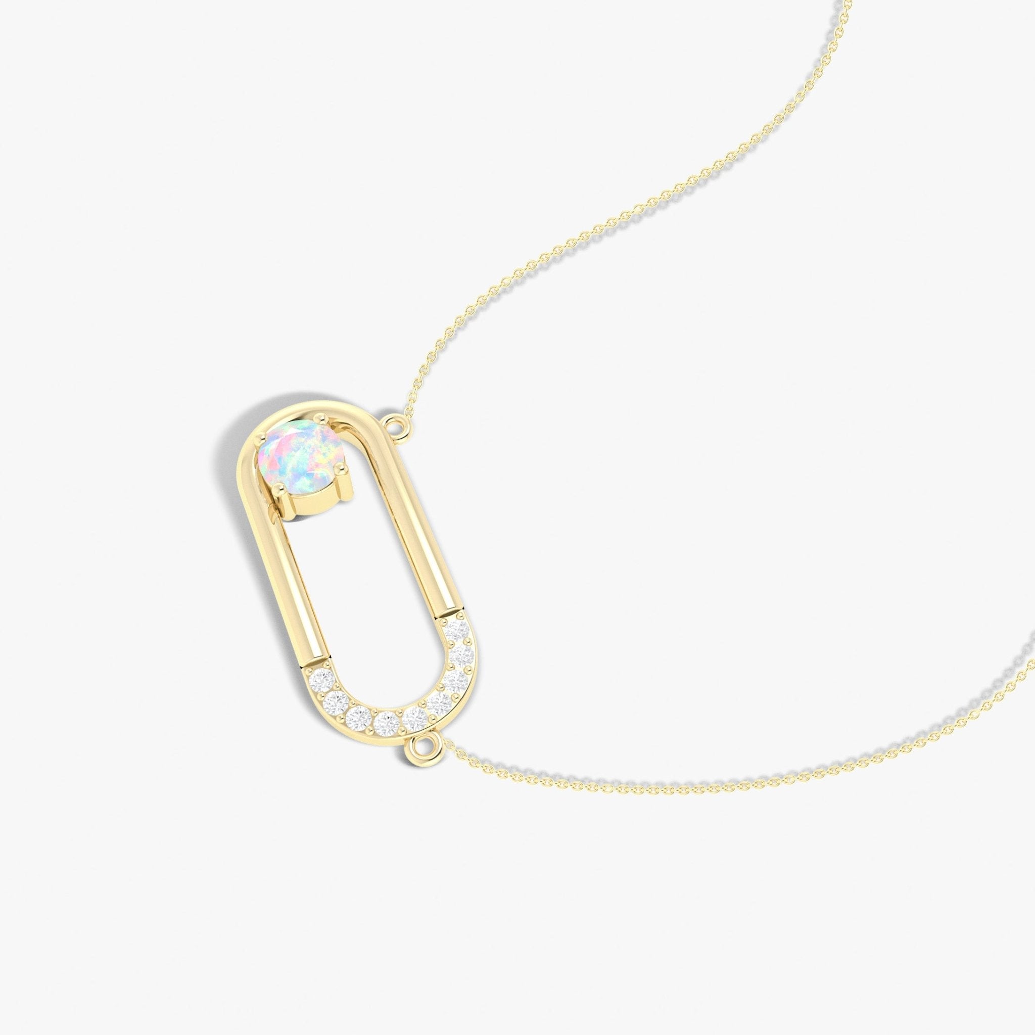 Black fire Round Ethiopian opal pendant necklace - Goodstone Jewels