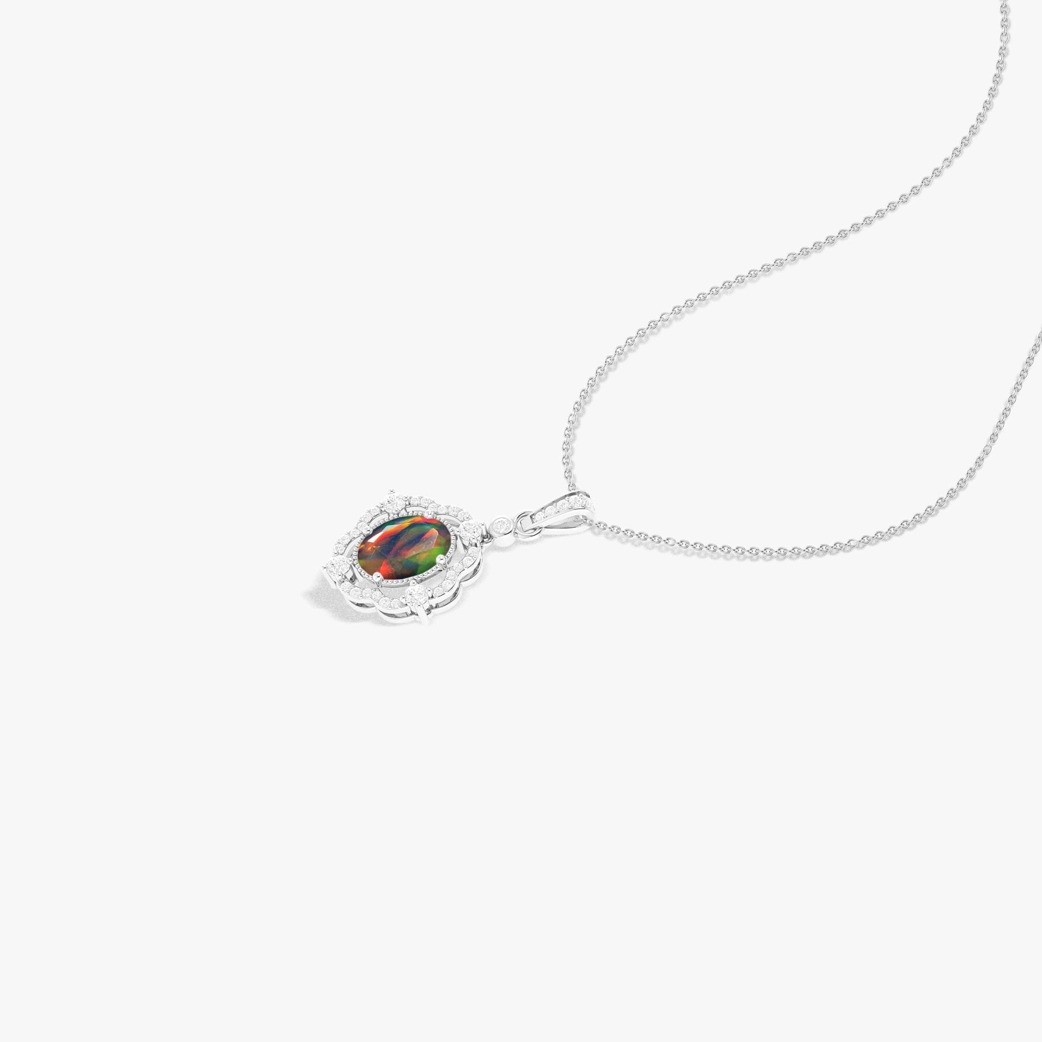Black Opal Gemstone Charm Pendant - Goodstone Jewels