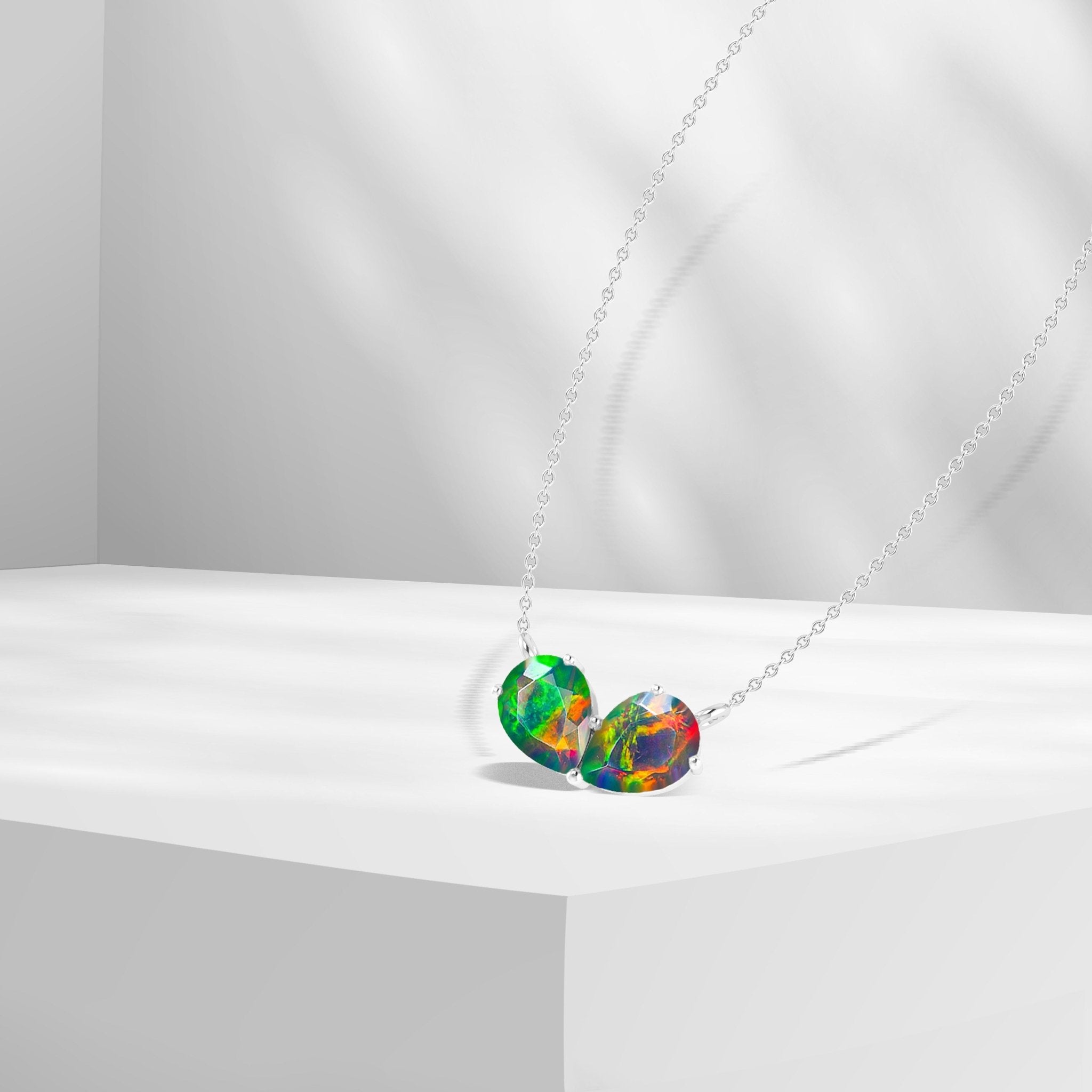 Black Pear Opal Gemstone Pendant for Women - Goodstone Jewels