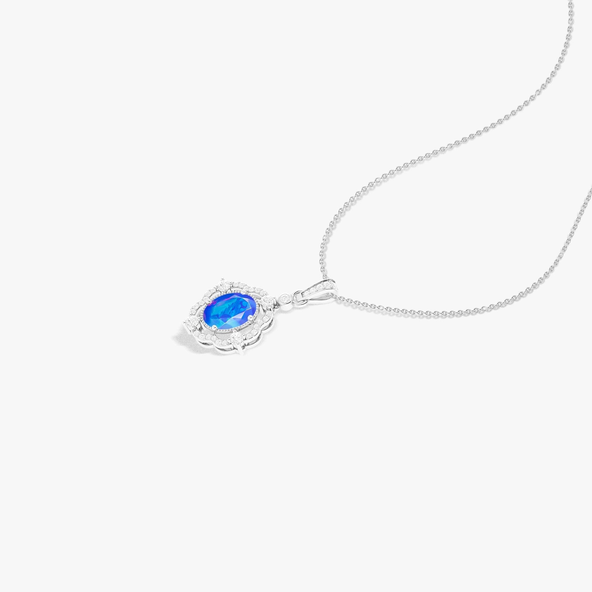 Blue Opal Gemstone Charm Pendant - Goodstone Jewels