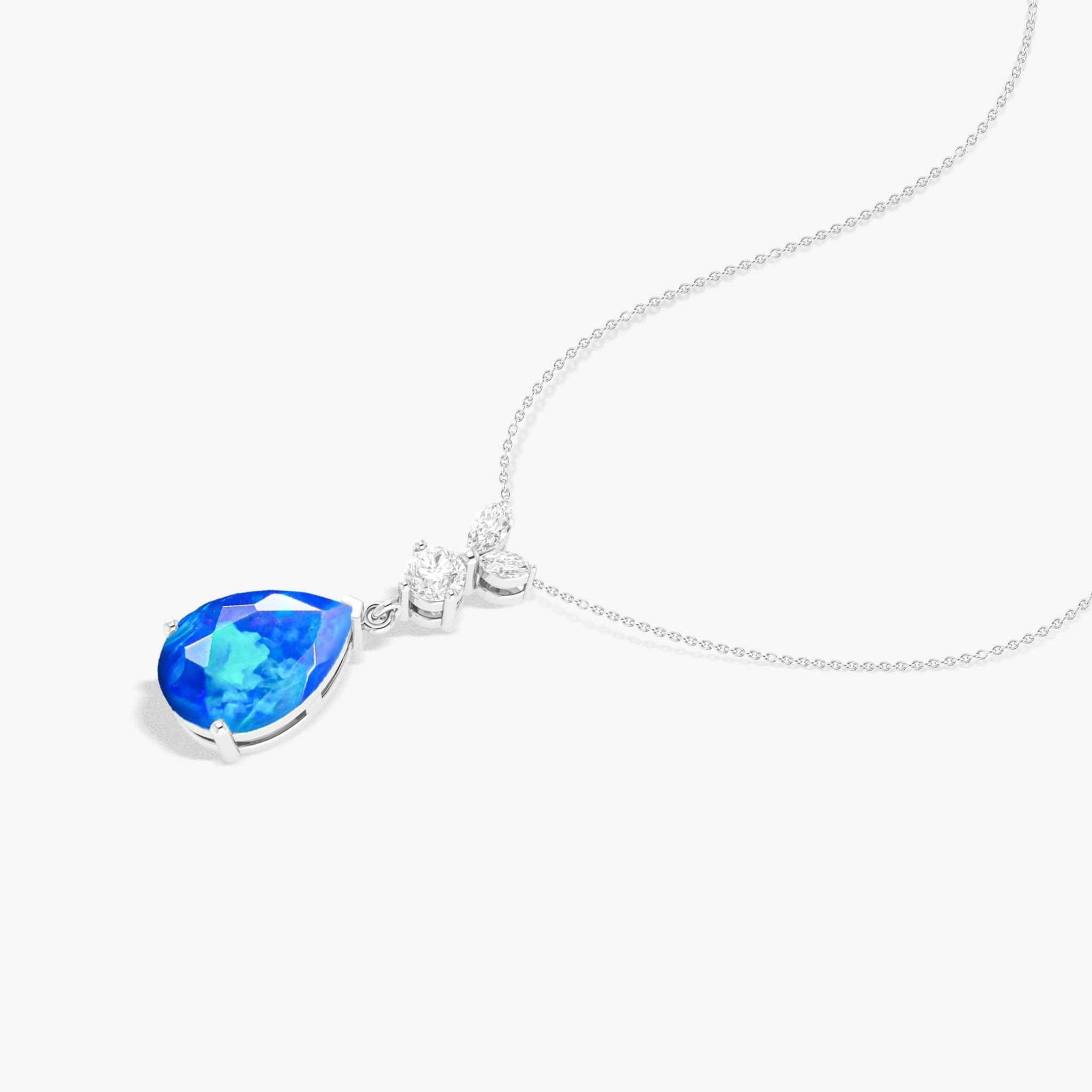 Blue Opal Pear Gemstone Pendant - Goodstone Jewels