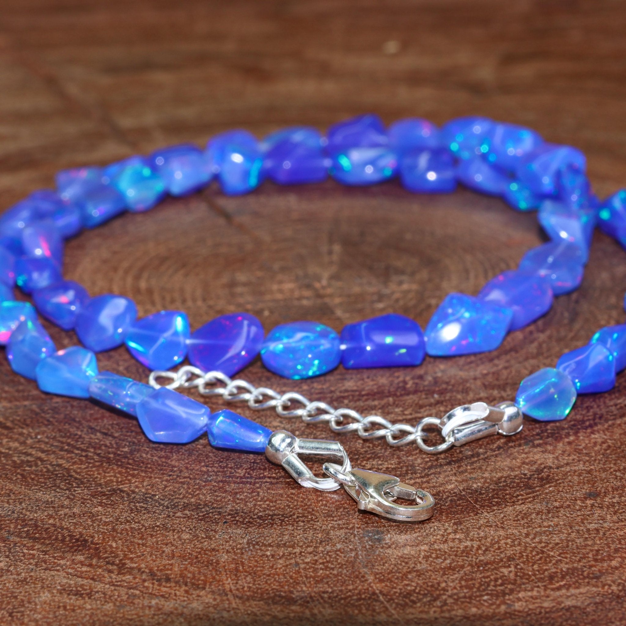 BLUE OPAL TUMBLE NECKLACE - Goodstone Jewels