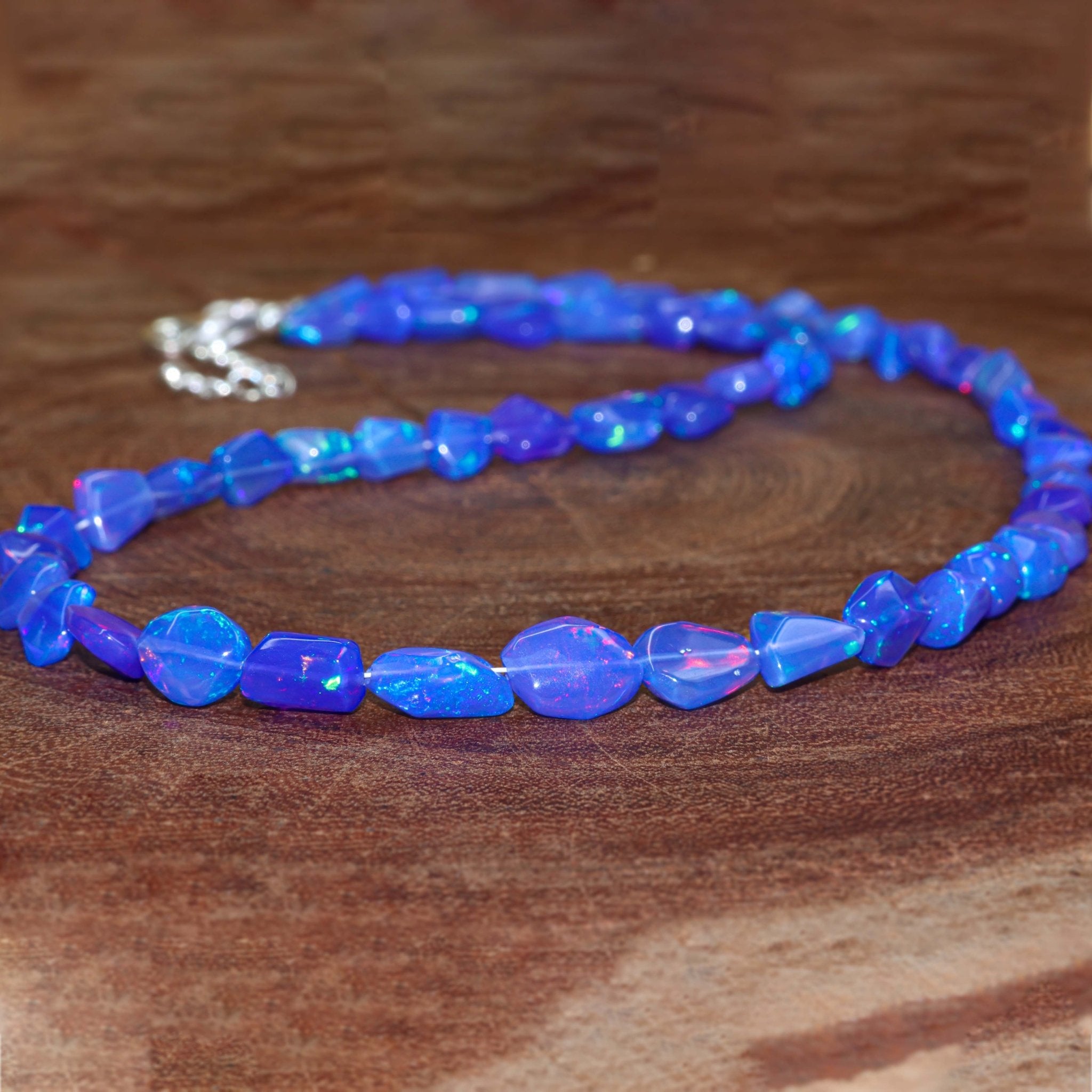 BLUE OPAL TUMBLE NECKLACE - Goodstone Jewels