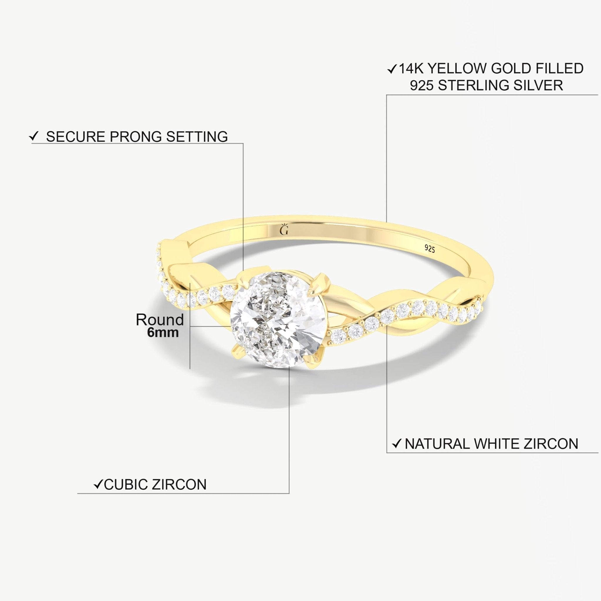 Cubic Zircon Stylish Ring for Any Occasion - Goodstone Jewels