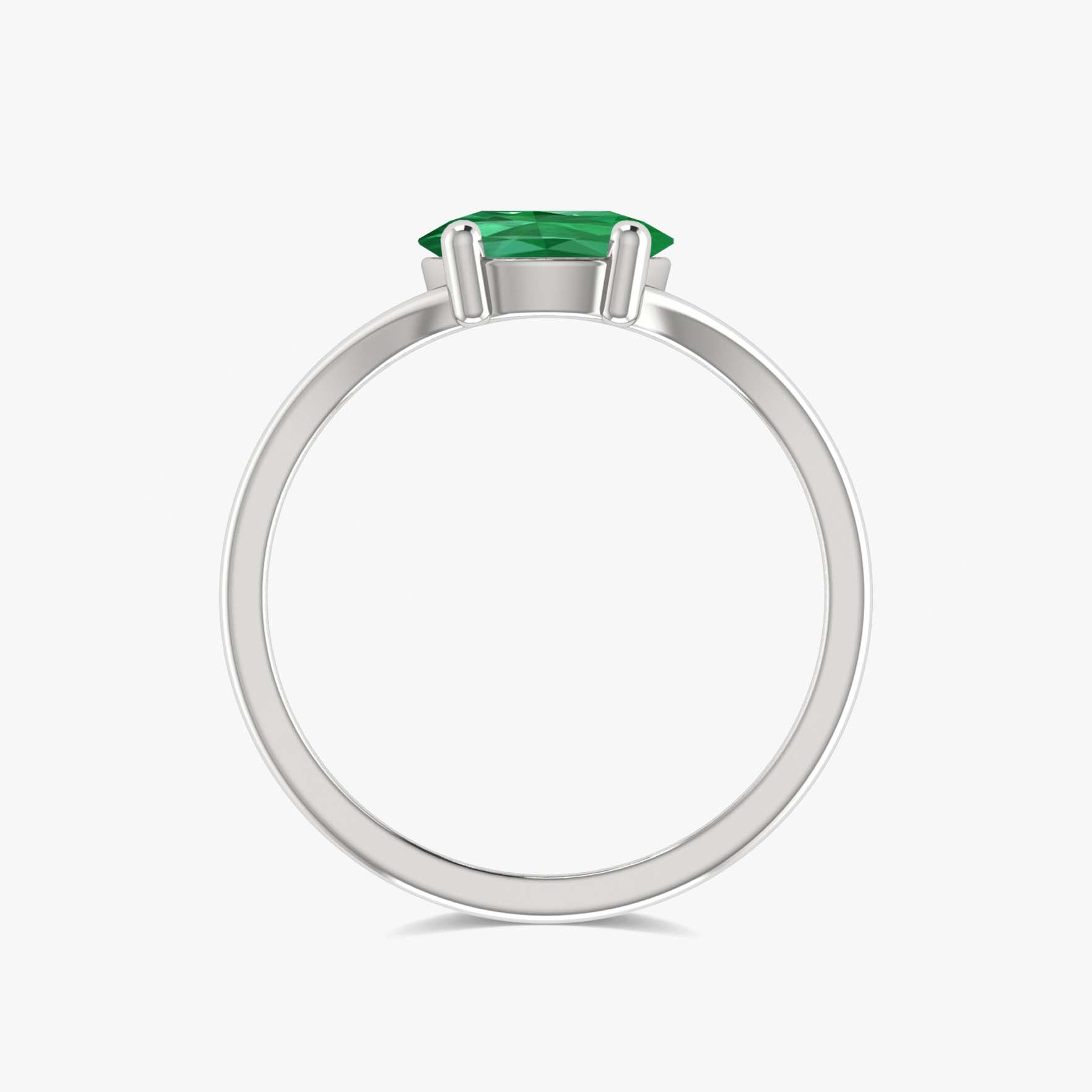Emerald Round Faceted Gemstone Statement Ring - Goodstone Jewels