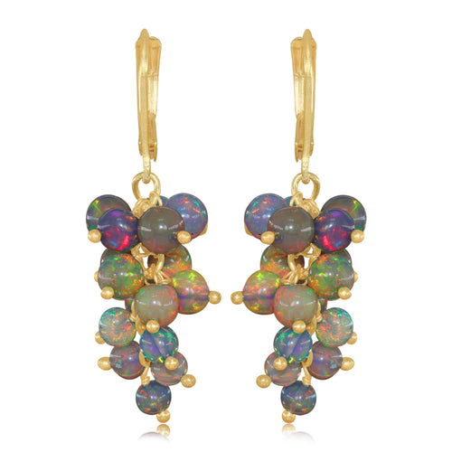 Black Opal Earrings – Ethiopian Opal Jewelry | Handmade Gemstone Earrings