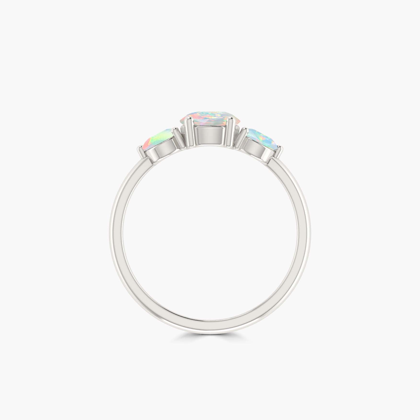 Genuine fire Ethiopian Opal Wedding ring - Goodstone Jewels