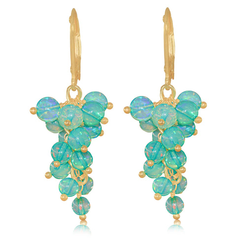 Green Opal Earrings – Handmade Ethiopian Opal Jewelry | Elegant Gemstone Collection