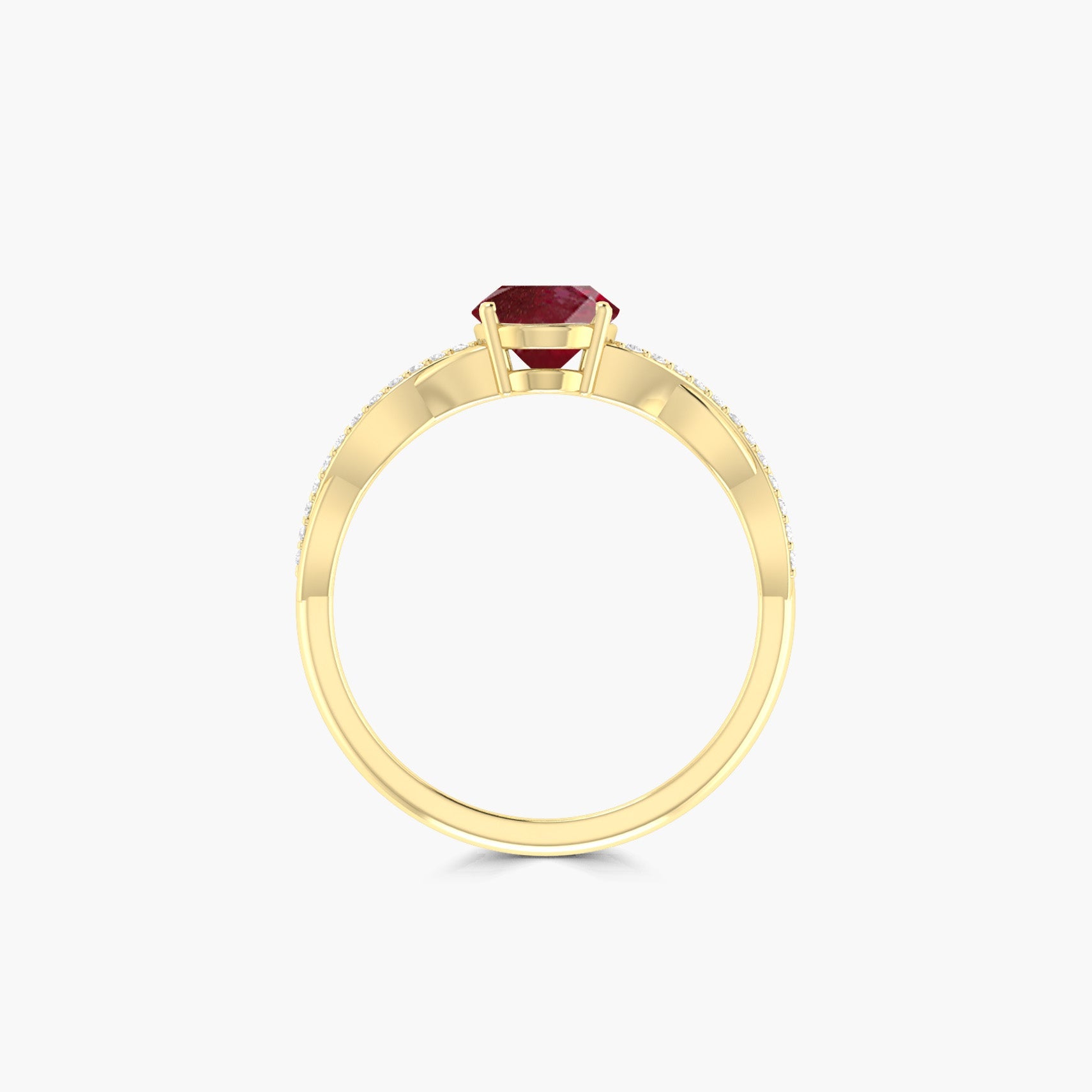 Genuine red rose natural ruby dainty handrafted ring - Goodstone Jewels
