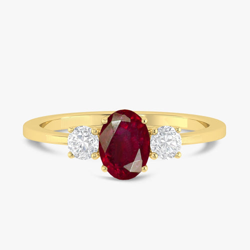 Genuine Red Ruby Gemstone Ring