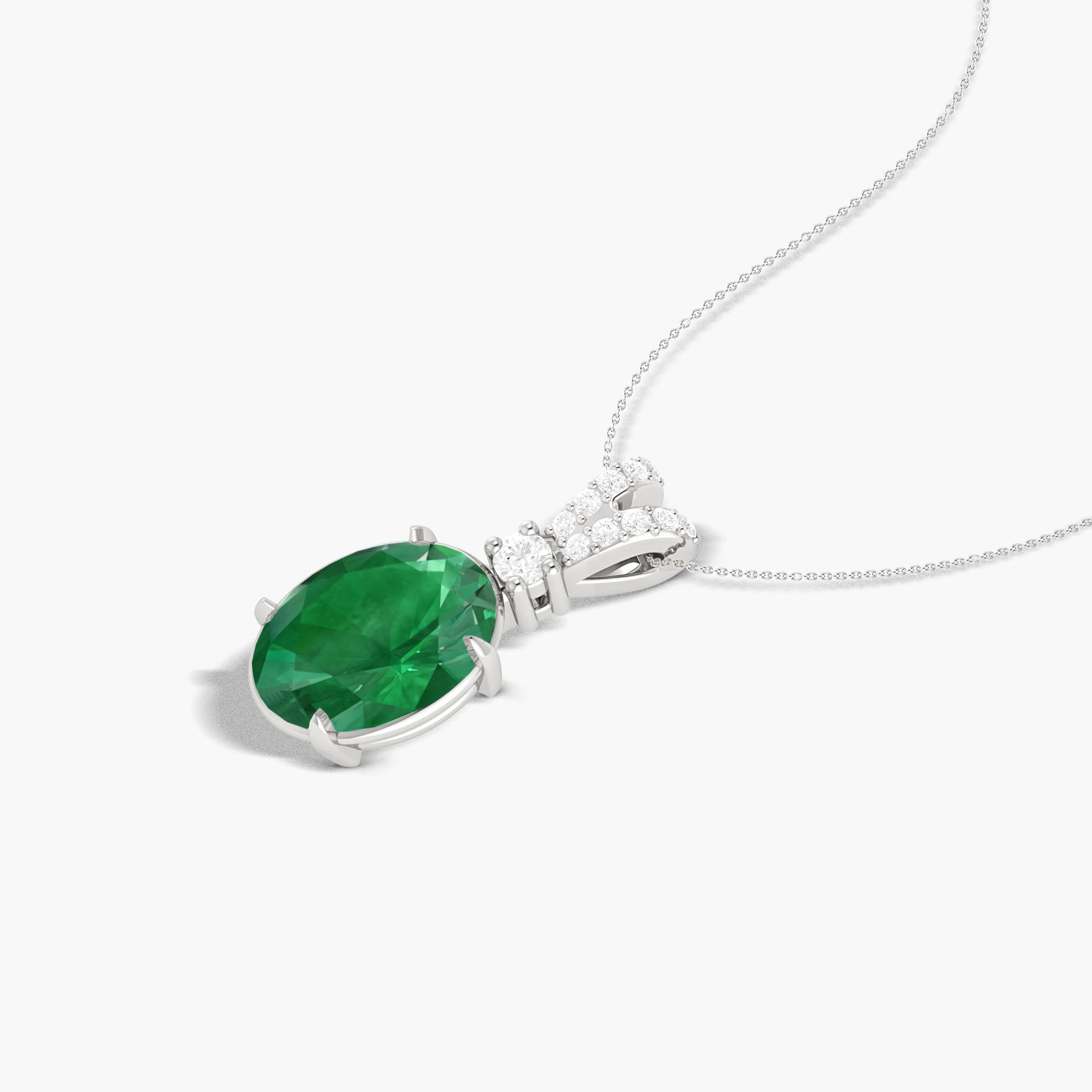 Green Emerald Gemstone Pendant Necklace - Goodstone Jewels