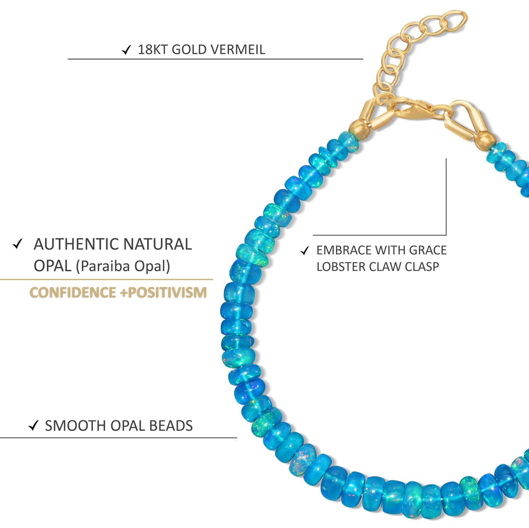 Handmade Beaded Paraiba Opal Bracelet - Goodstone Jewels