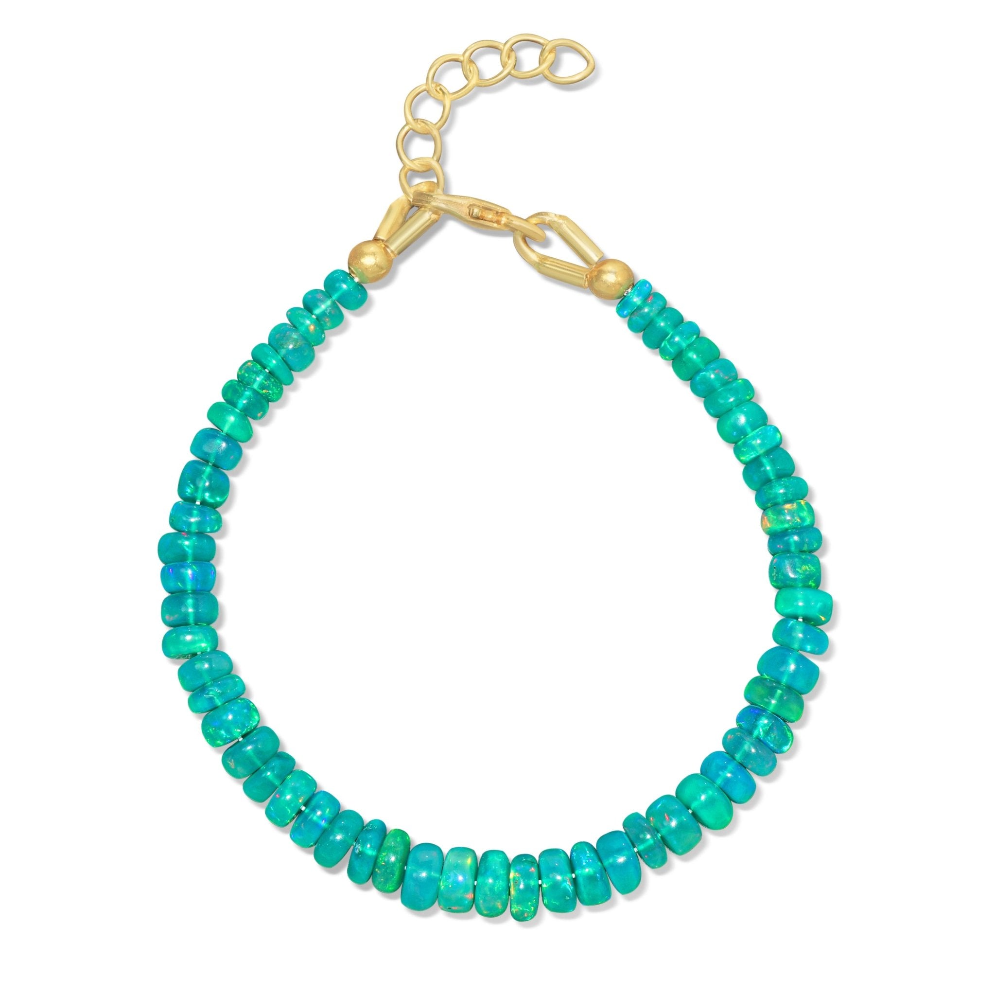 Handmade Elegance Green Opal Beaded Bracelet - Goodstone Jewels