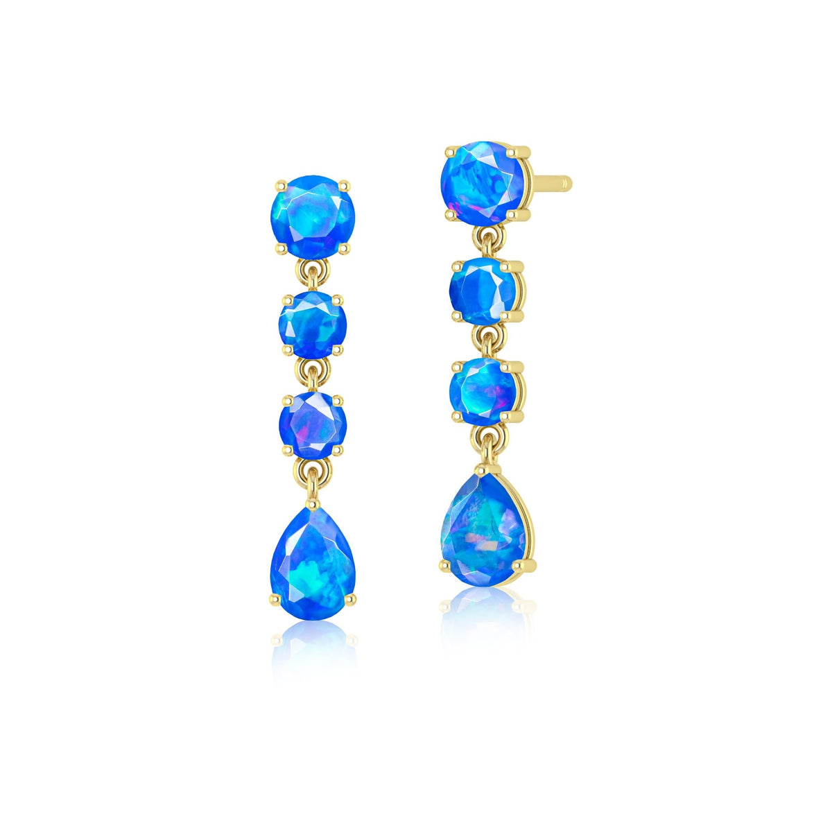 Lavender Fire Opal Stone Stud Earring - Goodstone Jewels