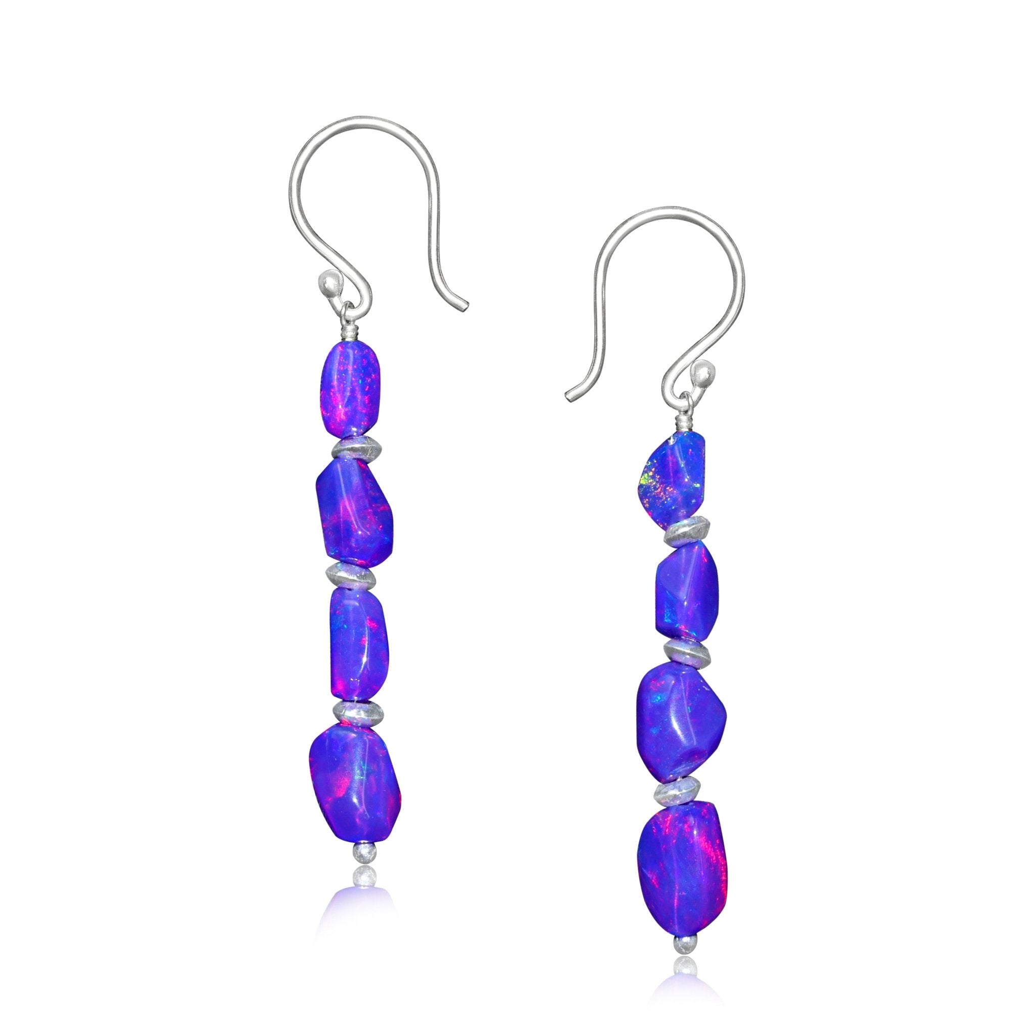 Lavender opal Dangle Earrings for Christmas Gift - Goodstone Jewels