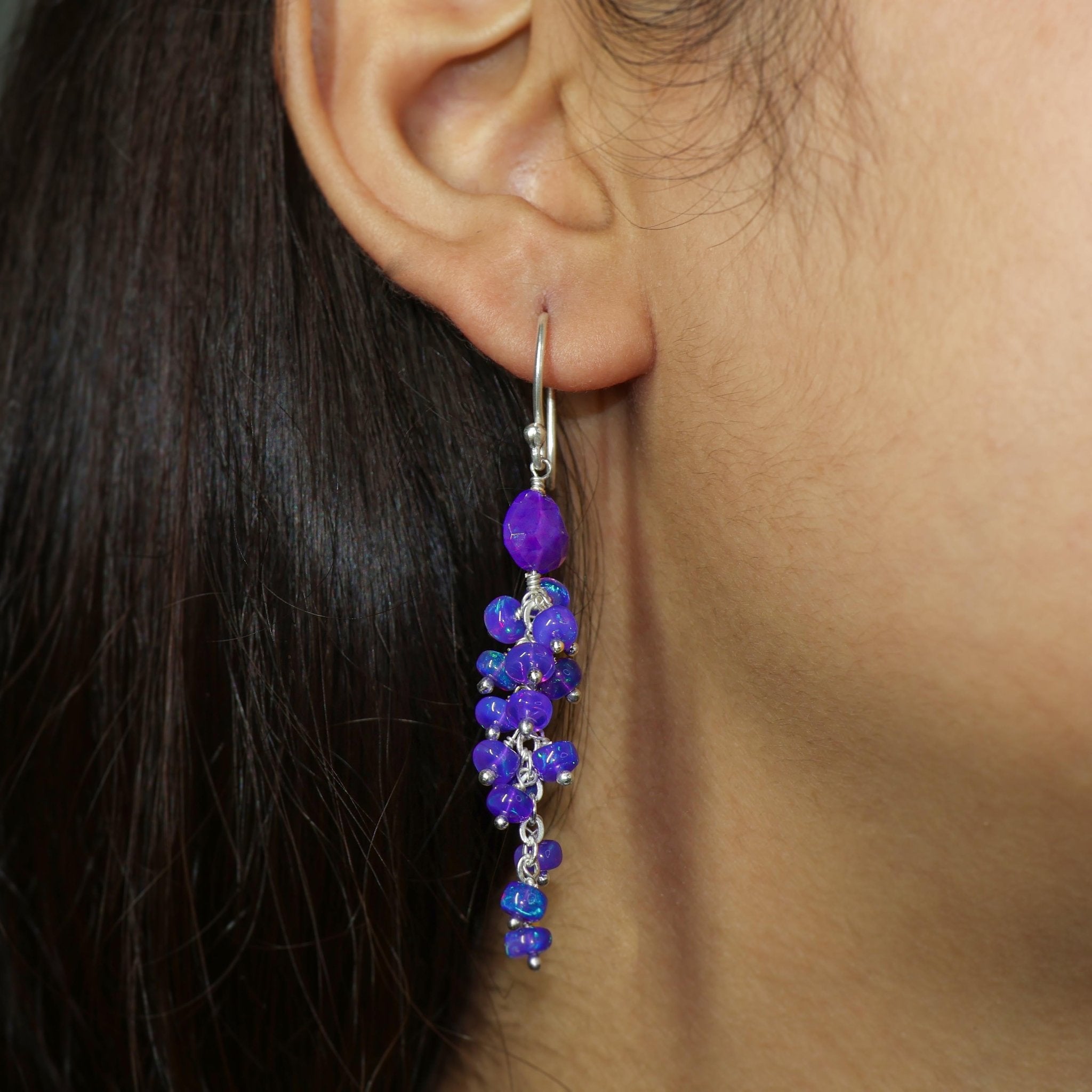 Lavender Opal Handmade Drop and Dangle Earring - Goodstone Jewels