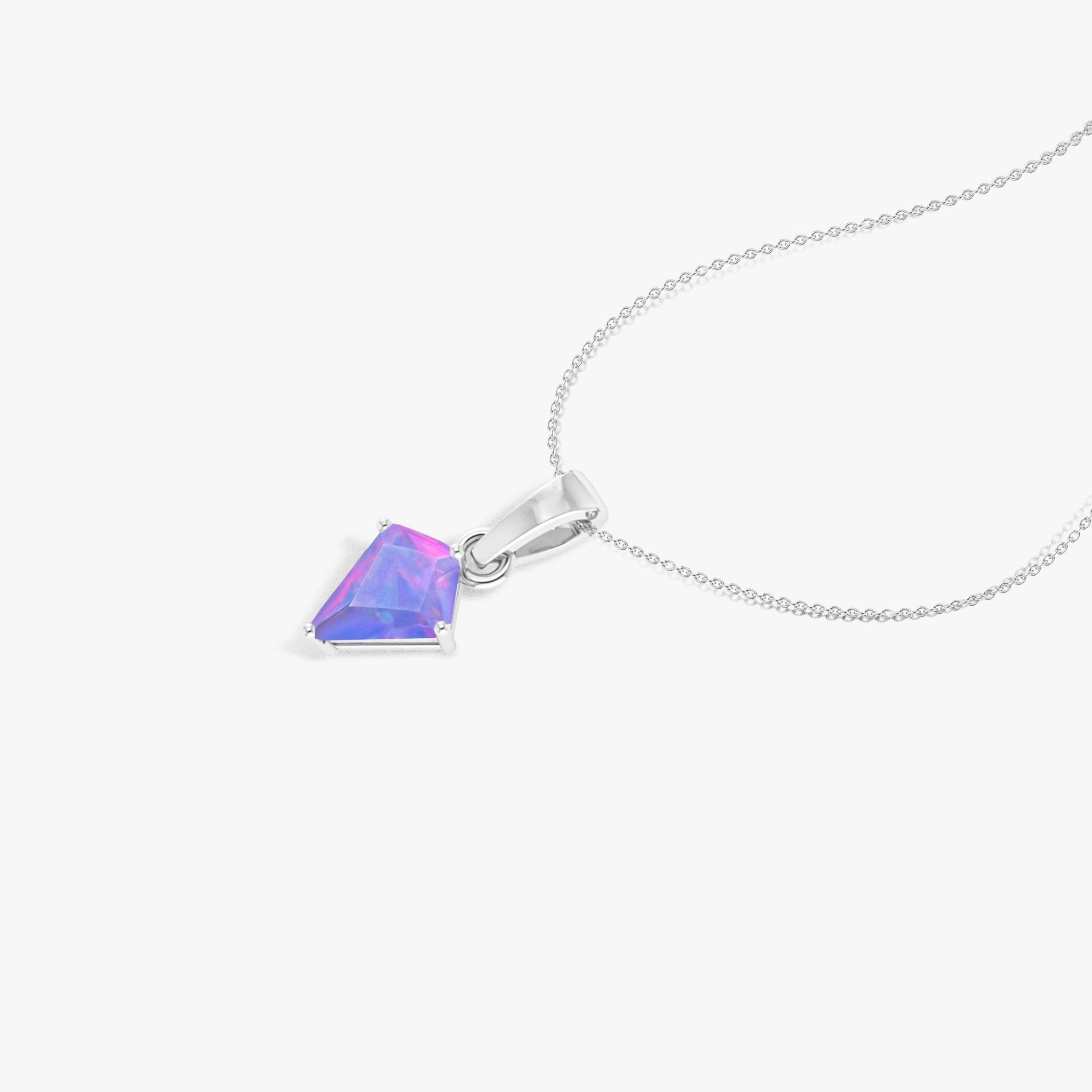 Lavender Opal Kite Gemstone Pendant Necklace - Goodstone Jewels