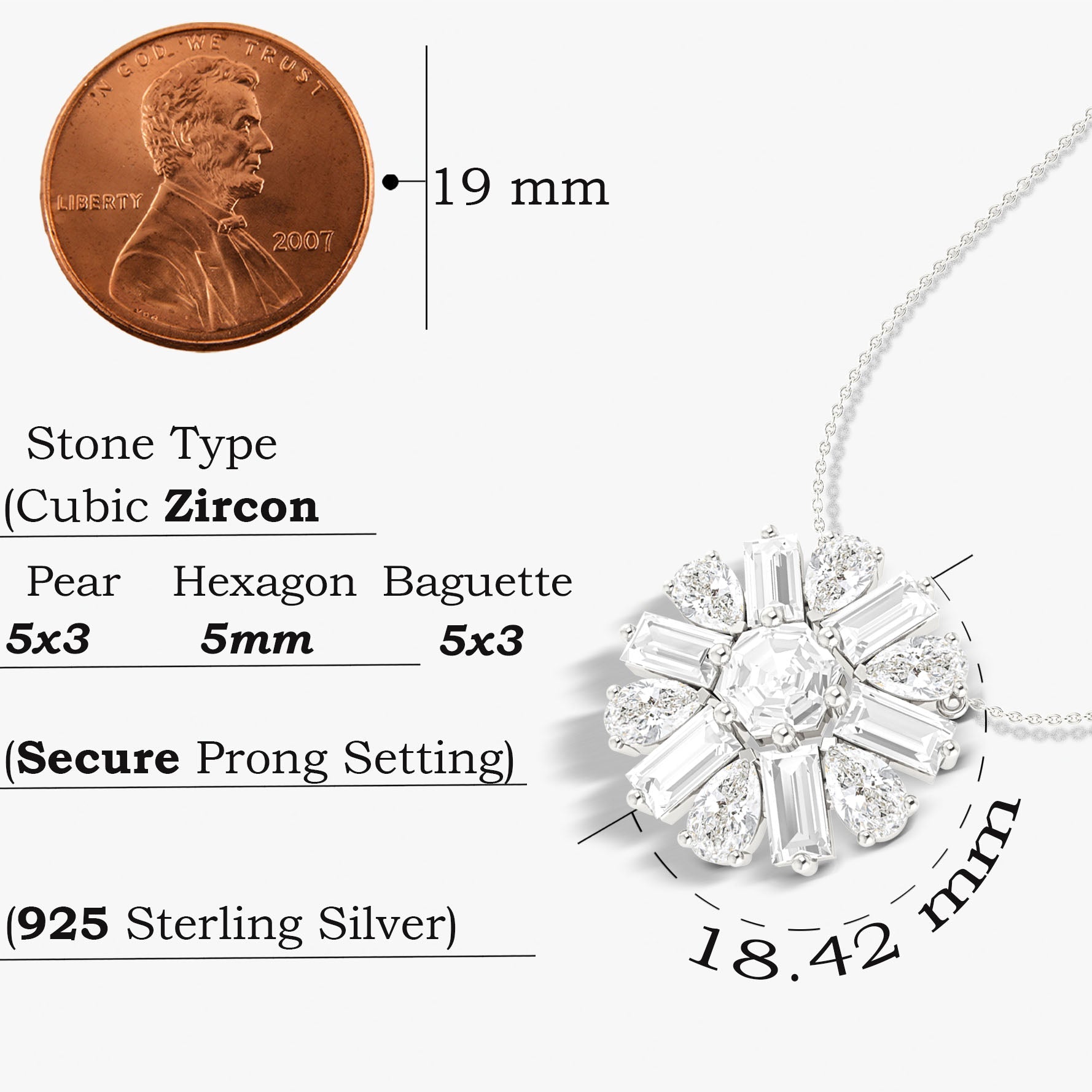 Luxurious Zircon Simulated diamond round Pendant necklace - Goodstone Jewels