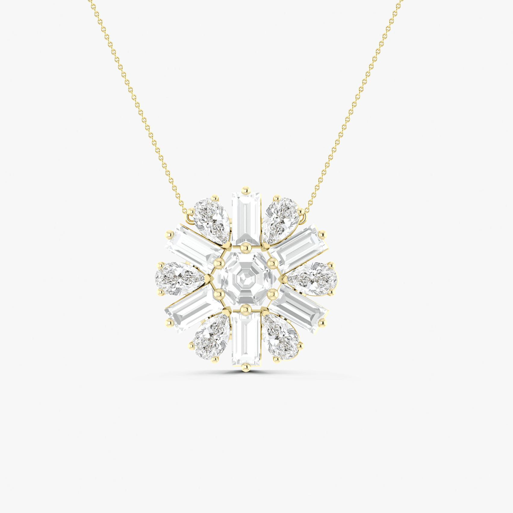 Luxurious Zircon Simulated diamond round Pendant necklace - Goodstone Jewels
