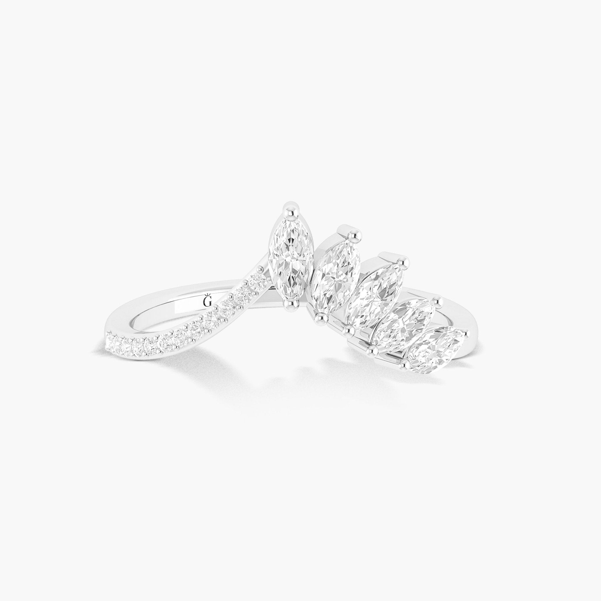 Marquise shape 4 Cubic Zirconia Handcrafted ring - Goodstone Jewels