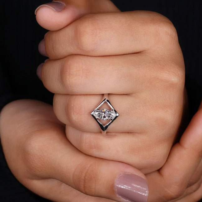 Marquise simulated diamond zircon Wedding or engagement ring - Goodstone Jewels