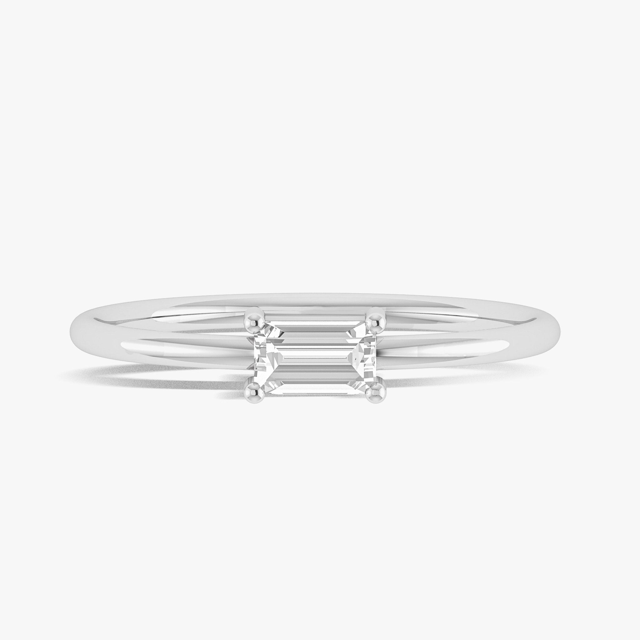 Moissanite Baguette Gemstone Minimalist Ring - Goodstone Jewels