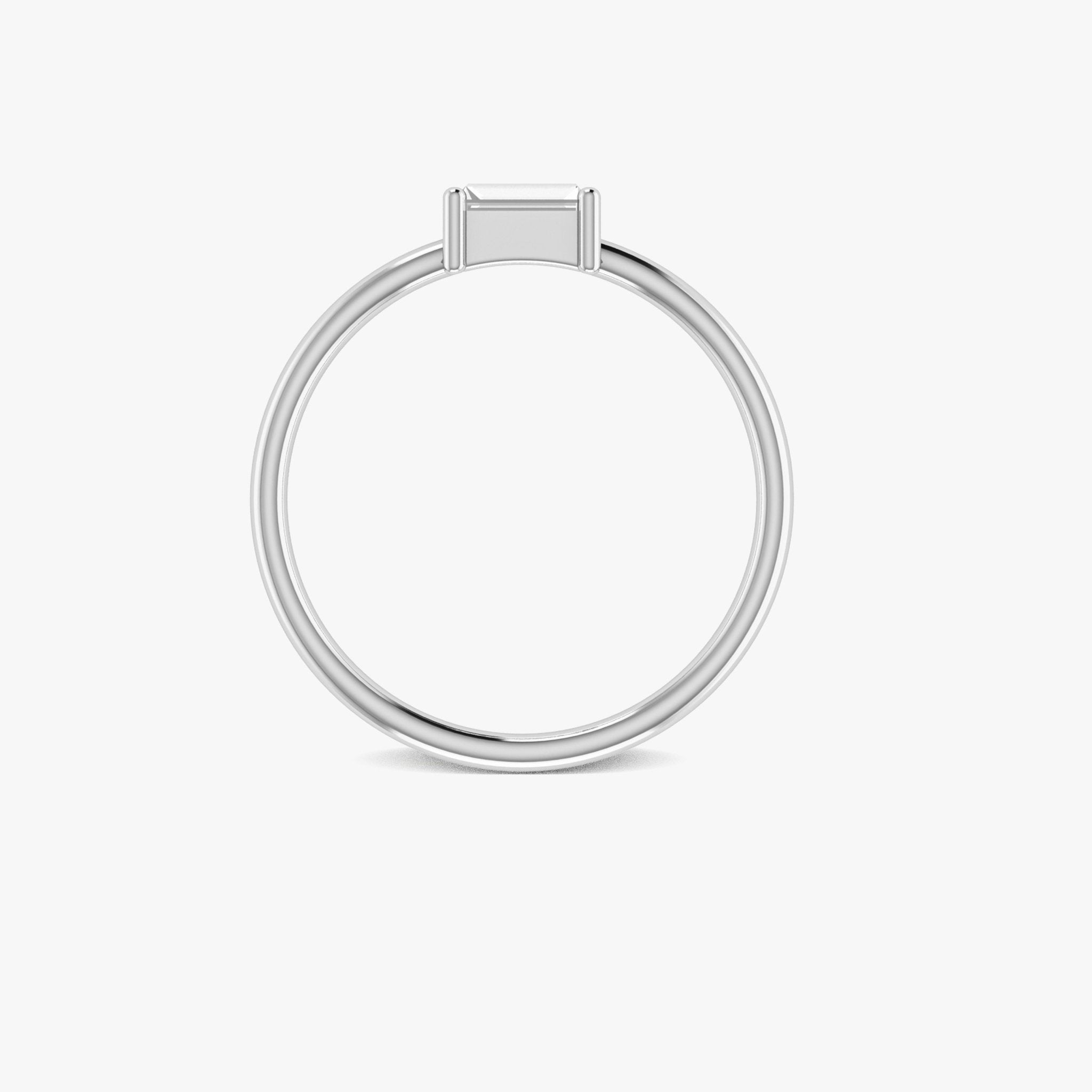 Moissanite Baguette Gemstone Minimalist Ring - Goodstone Jewels