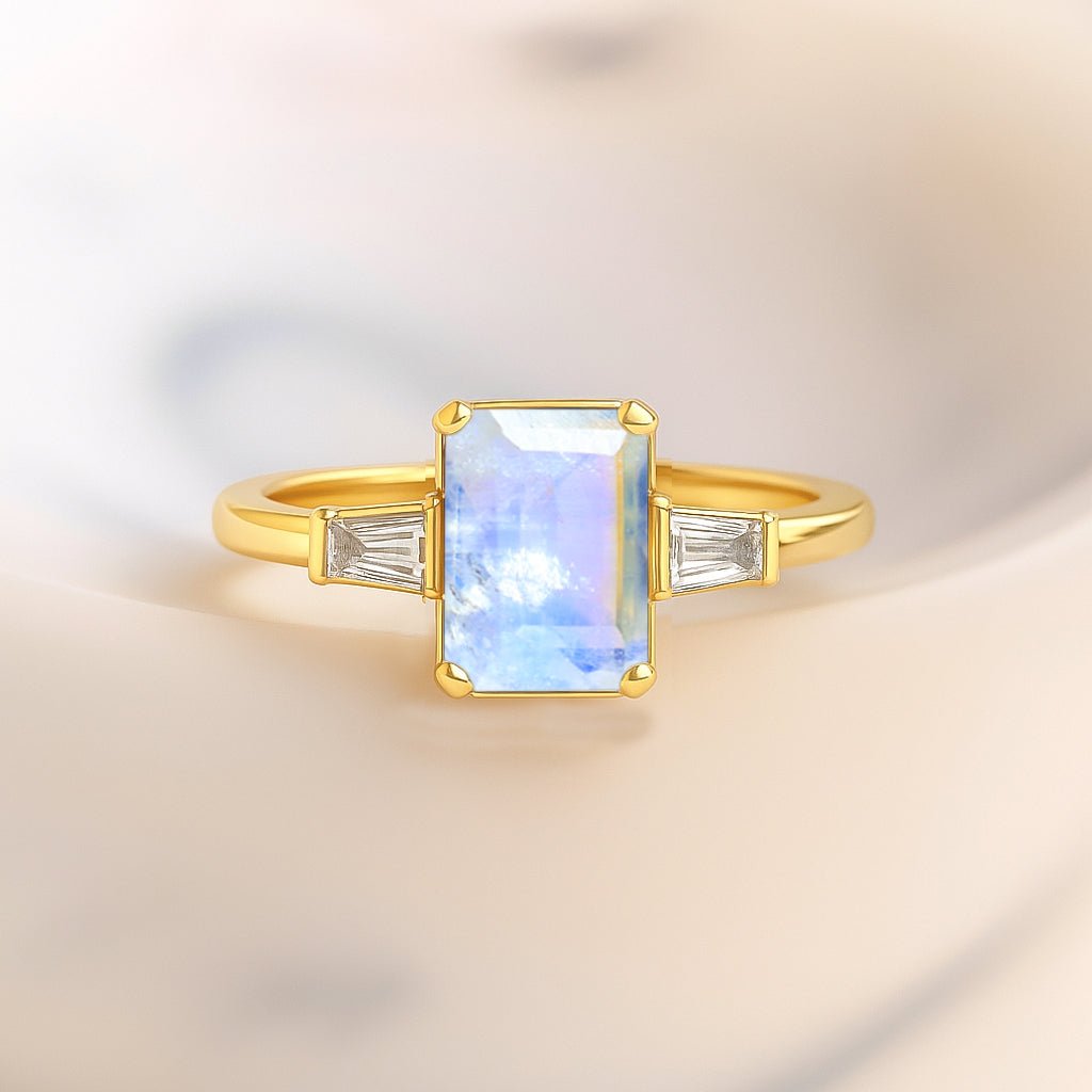 Moonstone Hypoallergenic Statement Promise Wedding Ring - Goodstone Jewels