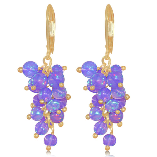 Lavender Opal Earrings – Ethiopian Opal Beads | Minimalist Handmade Jewelry