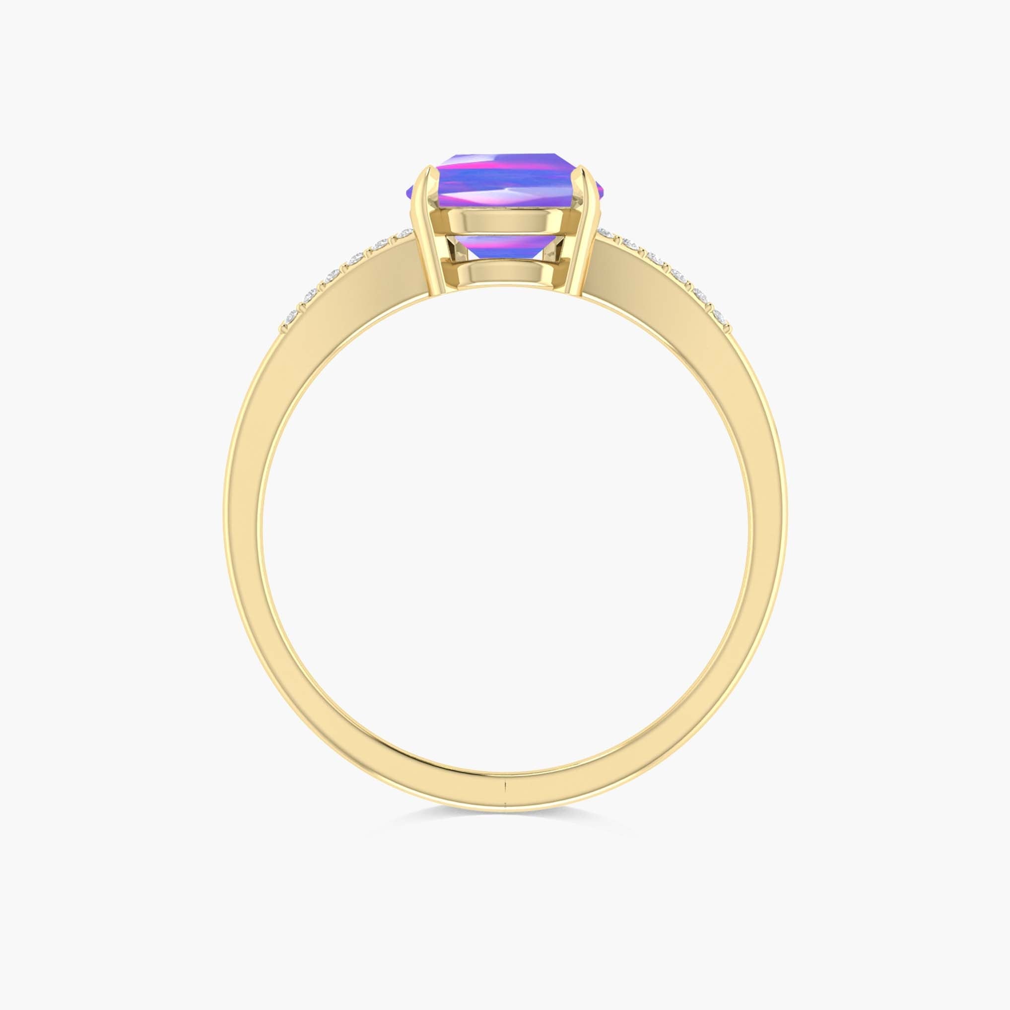 Natural Black fire Pear opal Wedding and Engagement ring - Goodstone Jewels